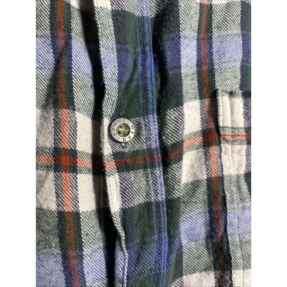 90s Wear First Flannel Shirt Mens L Long Sleeve Plaid Button Up - Picture 2 of 7